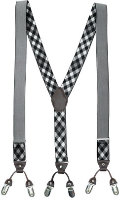 

The Tie Hub Y- Back Suspenders for Men(Black)