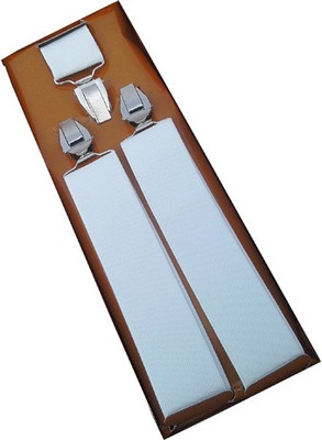 

Wholesomdeal Y- Back Suspenders for Men(White)