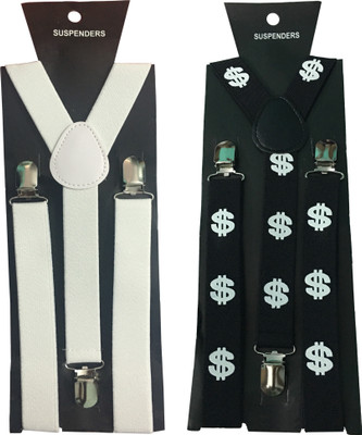 

atyourdoor Y- Back Suspenders for Men(White)