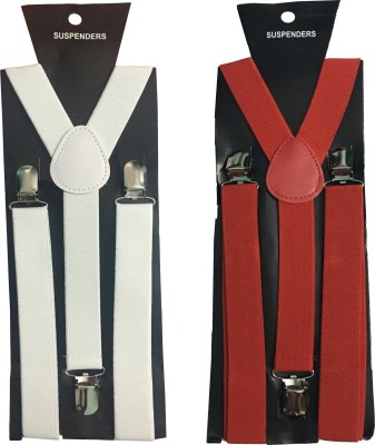 Atyourdoor Y- Back Suspenders for Men(White)