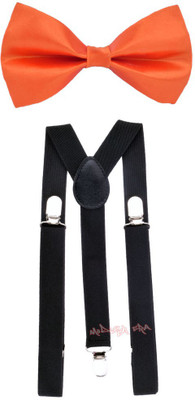 

Modishera Y- Back Suspenders for Men(Black, Orange)