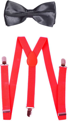 

Modishera Y- Back Suspenders for Men(Black, Red)