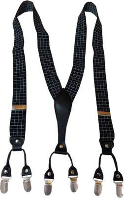 Navaksha Y- Back Suspenders for Men(Black)