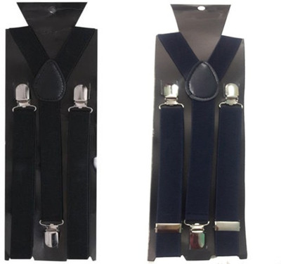 

atyourdoor Y- Back Suspenders for Men(Black, Blue)