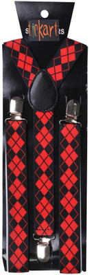 

Tiekart Y- Back Suspenders for Men(Black)