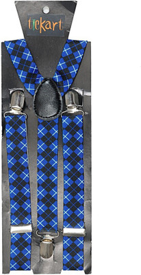 

Tiekart Y- Back Suspenders for Men(Blue)