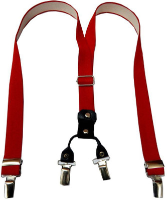 

Navaksha Y- Back Suspenders for Men(Red)
