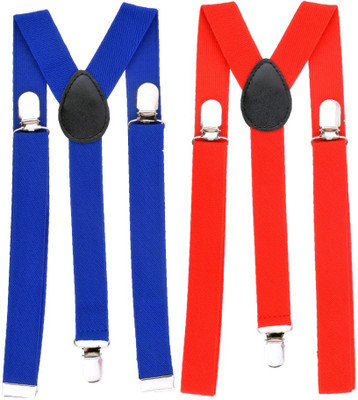 

Modishera Y- Back Suspenders for Men(Blue, Red)