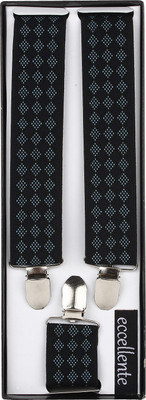 Eccellente Y- Back Suspenders for Men(Black)