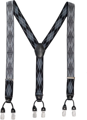 

The Tie Hub Y- Back Suspenders for Men(Black)