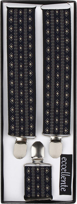 

Eccellente Y- Back Suspenders for Men(Black)