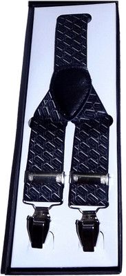

Mentiezi Y- Back Suspenders for Men(Black)