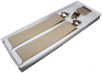 Winsome Deal Y- Back Suspenders for Men(Beige)