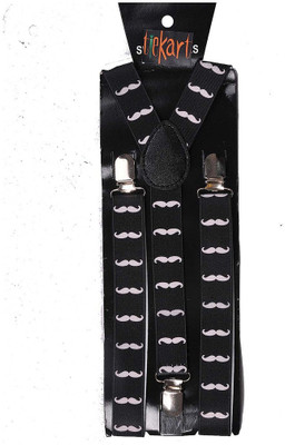 

Tiekart Y- Back Suspenders for Men(Black)