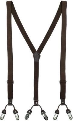 

The Tie Hub Y- Back Suspenders for Men(Brown)