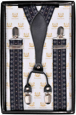 

Tiekart Y- Back Suspenders for Men(Grey)