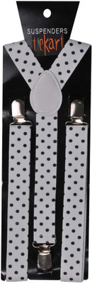 

Tiekart Y- Back Suspenders for Men(Black)