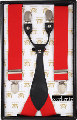 

Eccellente Y- Back Suspenders for Men(Red)