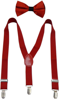 

Navaksha Y- Back Suspenders for Boys(Red)