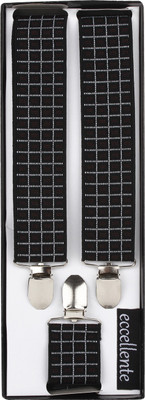 

Eccellente Y- Back Suspenders for Men(Black)