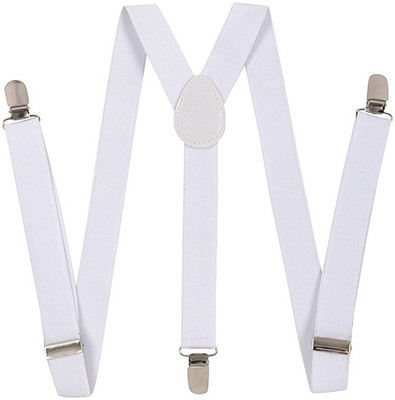 

Bsquare Y- Back Suspenders for Boys, Men, Women(White)