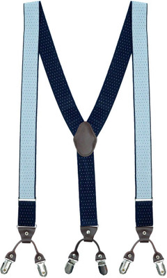 

The Tie Hub Y- Back Suspenders for Men(Blue)