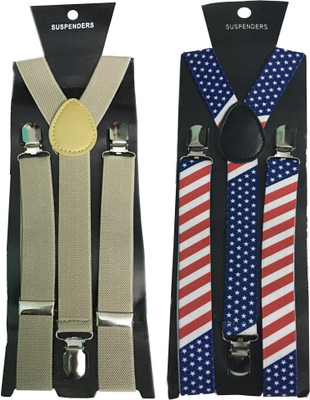

atyourdoor Y- Back Suspenders for Men(Brown)