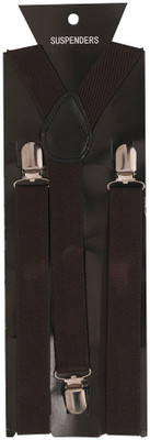 

Tiekart Y- Back Suspenders for Men(Black)