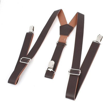 

ZACHARIAS Y- Back Suspenders for Men, Boys(Brown)