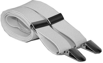 

A&S Y- Back Suspenders for Men(White)