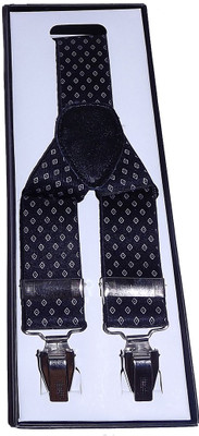 

Mentiezi Y- Back Suspenders for Men(Black)