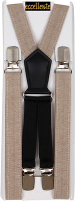 

Eccellente Y- Back Suspenders for Men, Women(Beige)