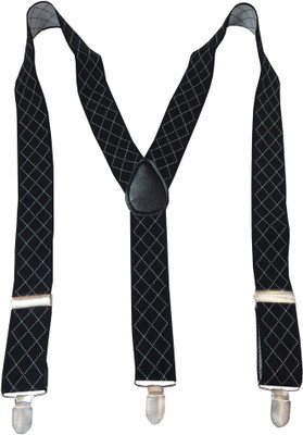 Navaksha Y- Back Suspenders for Men(Black)