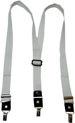 Navaksha Y- Back Suspenders for Men(White)
