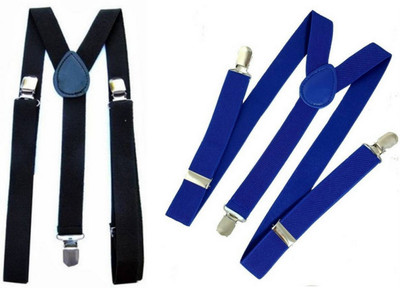 

Nancydiva Y- Back Suspenders for Men(Black, Blue)