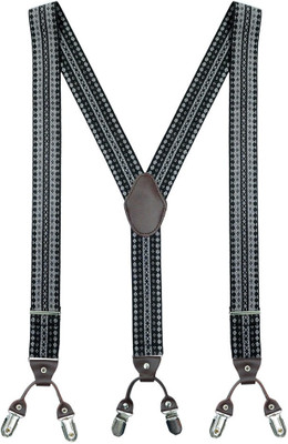 

The Tie Hub Y- Back Suspenders for Men(Black)