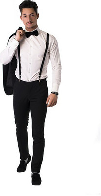 

Civil Outfitters Y- Back Suspenders for Men(Black)