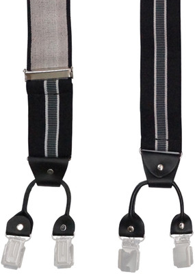 

The Tie Hub Y- Back Suspenders for Men(Black)