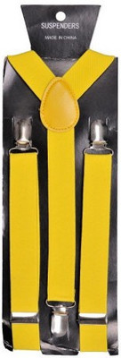 

Tiekart Y- Back Suspenders for Men(Yellow)