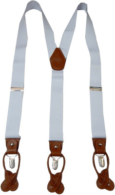 

Navaksha Y- Back Suspenders for Men(White)