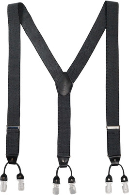 

The Tie Hub Y- Back Suspenders for Men(Black)