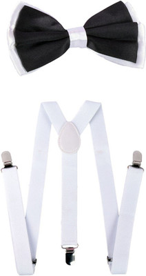 

Modishera Y- Back Suspenders for Men(Black, White)