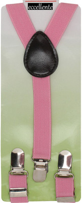 Eccellente Y- Back Suspenders for Boys(Pink)