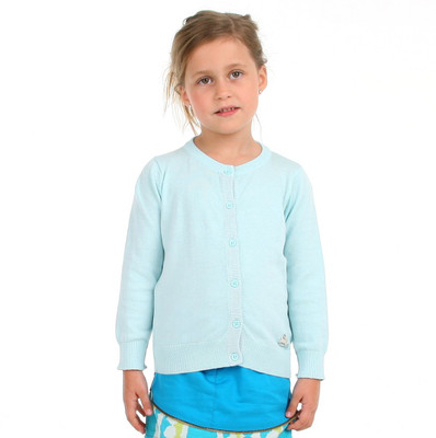 

Cherry Crumble California Solid Round Neck Casual Baby Girls Blue Sweater, Pastel blue
