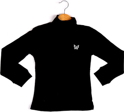 

Poppers by Pantaloons Girls Solid T Shirt(Black
