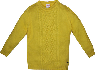 

FS Mini Klub Self Design Casual Girls Yellow sweater