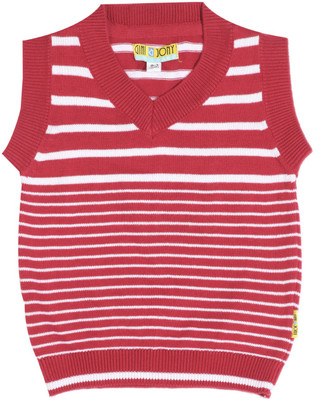 

Gini & Jony Striped V-neck Casual Baby Boys White, Red sweater, 1220