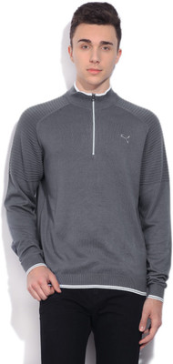 50% OFF on PUMA Solid Casual Men White, Grey Sweater on Flipkart