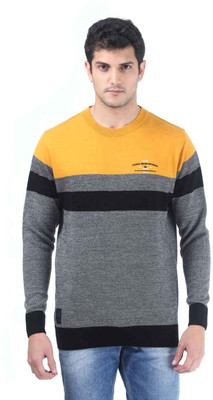 

Consul Solid Round Neck Casual Men Yellow, Black, Grey Sweater