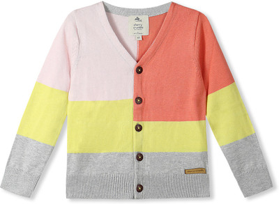 

Cherry Crumble California Striped V-neck Casual Baby Boys Multicolor Sweater
